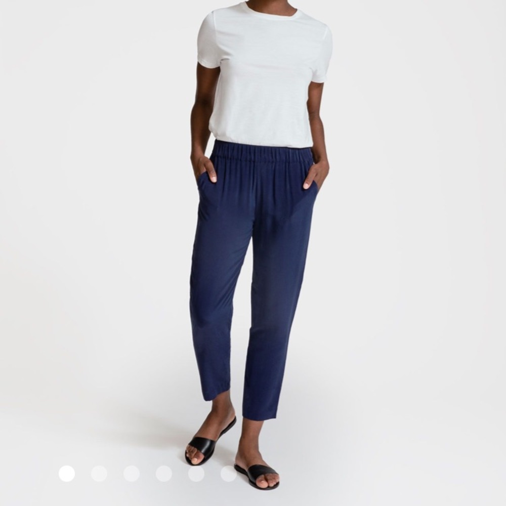 Grana 100% Silk Ankle Pant